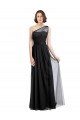 Shop Ruched Long Soft Tulle Bridesmaid Dress with Sheer Netting Shoulder Strap Ottawa
