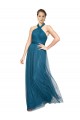 Shop High Neck Halter Pleated A-Line Tulle Bridesmaid Dress Ottawa