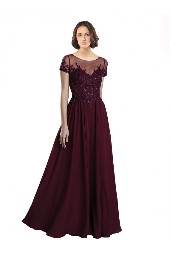 Shop Full Length Beaded and Embroidered Tulle Bodice Long Chiffon Bridesmaid Dress Ottawa