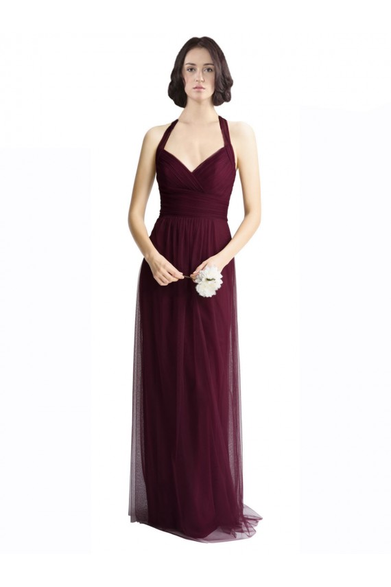 Shop Long Tulle Bridesmaid Dress with Criss-Cross Bodice and Self Straps Ottawa