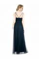 Shop Full Length Long Tulle Bridesmaid Dress with V-Neck Criss-Cross Ruched Top Ottawa