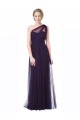 Shop One Shoulder Long Tulle Bridesmaid Gown with Sheer Netting Strap Ottawa