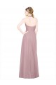 Shop Ruffled Halter V-Neck Long Tulle Bridesmaid Dress with Pleats Ottawa