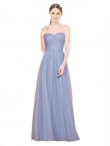 Shop Strapless Sweetheart A-Line Tulle Bridesmaid Dress with Low Back Ottawa