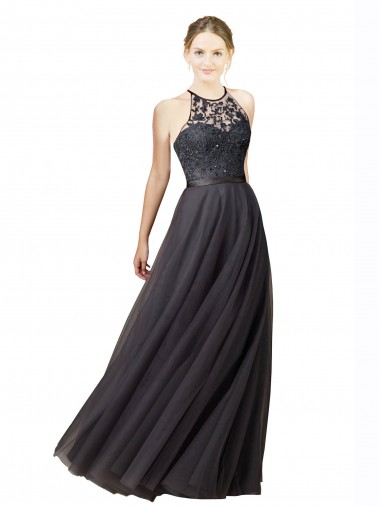 Shop Sweetheart Neckline Long Sleeveless Tulle Bridesmaid Dress with Lace Bodice Ottawa