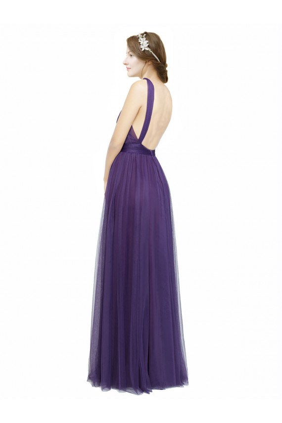 Shop Twisted Straps Sweeheart Long Tulle Bridesmaid Dress Open Back Ottawa