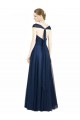 Shop Ruched Sweetheart Long A-Line Tulle Bridesmaid Dress with Wide Straps and Tie Back Ottawa