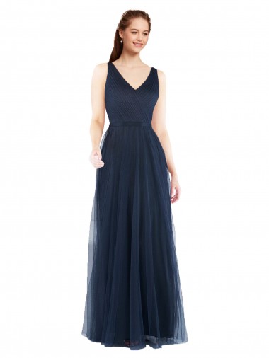 Shop V-Neck Soft and Simple Tulle Bridesmaid Dress Ottawa