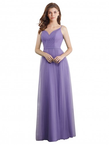 Shop Sweetheart Deep V-Back Tulle Bridesmaid Dress with Draped Bodice Ottawa