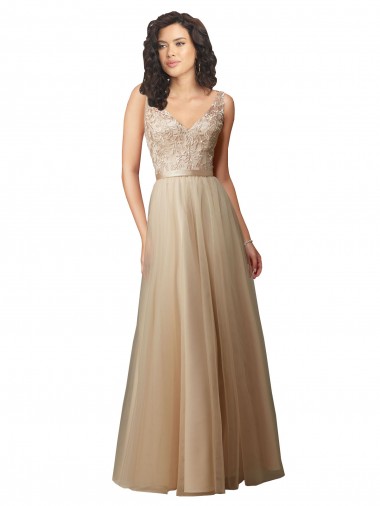 Shop Long Tulle Bridesmaid Dress with Embroidery and Beading Ottawa