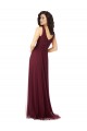Shop Long A-Line V-Neck Tulle Bridesmaid Dress Ottawa