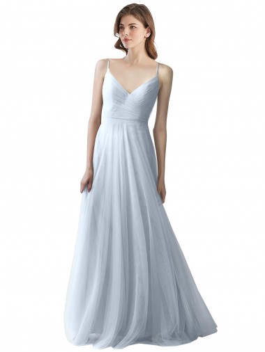 Shop Wrapped Ruched Natural Waist Slim Soft Tulle Bridesmaid Dress Ottawa