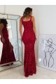 Shop Square Neck Sleeveless Long Velvet Sequin Prom Dress with Slit Ottawa