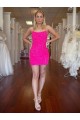 Shop Spaghetti Straps Open Back Sleeveless Short Velvet Sequin Prom Dress Ottawa