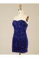 Shop Short Sweetheart Velvet Sequin Prom Dress Ottawa