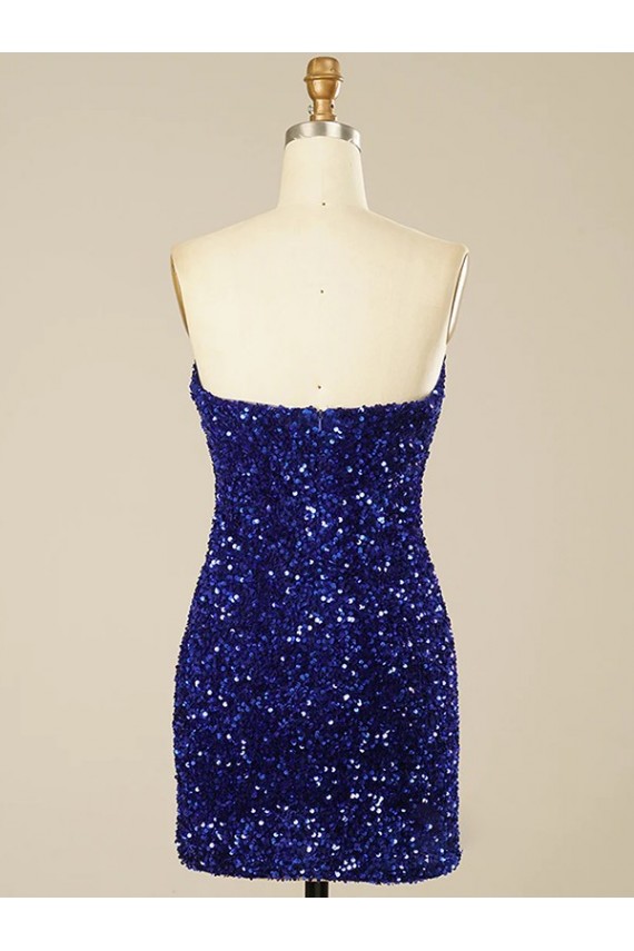 Shop Short Sweetheart Velvet Sequin Prom Dress Ottawa