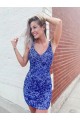 Shop Short Velvet Sequin V-Neck Sleeveless Prom Dress Ottawa