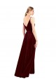 Shop Faux Wrap V-Neck Sleek Long Formal Velvet Bridesmaid Dress / Prom Dress Ottawa