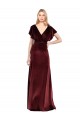 Shop Flutter Sleeves Open Back Long Velvet Bridesmaid Dress / Prom Dress Ottawa