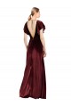 Shop Flutter Sleeves Open Back Long Velvet Bridesmaid Dress / Prom Dress Ottawa