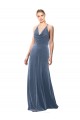 Shop Halter Cowl Neck Long A-Line Velvet Bridesmaid Dress / Prom Dress with Keyhole Back Ottawa