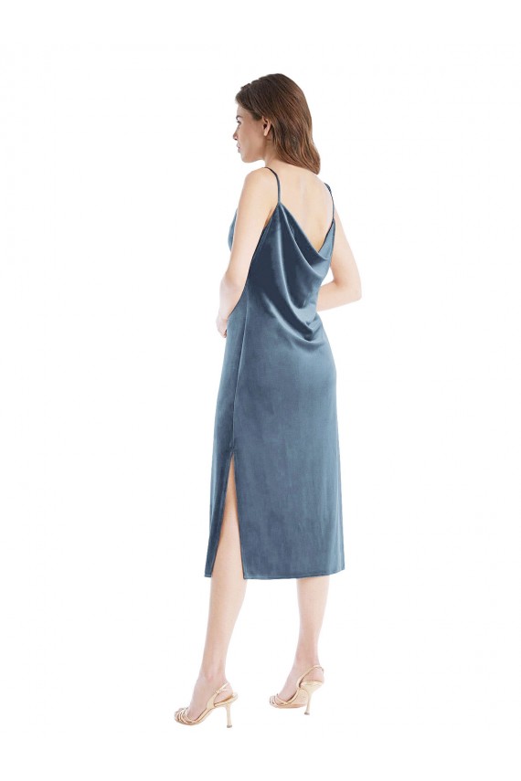 Shop Midi Length Asymmetrical One Shoulder Velvet Slip Bridesmaid Dress / Prom Dress Ottawa