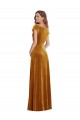 Shop Cap Sleeve Faux Wrap Formal Velvet Maxi Bridesmaid Dress / Prom Dress with Pockets Ottawa
