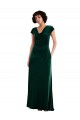 Shop Cowl Neck Cap Sleeve Velvet Maxi Bridesmaid Dress / Prom Dress with Pockets Ottawa