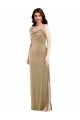 Shop Asymmetrical One Shoulder Formal Velvet Maxi Slip Bridesmaid Dress / Prom Dress Ottawa