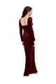 Shop Sleek Square Neck Spaghetti Straps Velvet Bridesmaid Dress / Prom Dress with Side Slit Ottawa