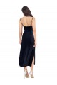 Shop Midi Cocktail Length Formal Velvet Bridesmaid Dress / Prom Dress with Cowl Neck and Spaghetti Straps Ottawa