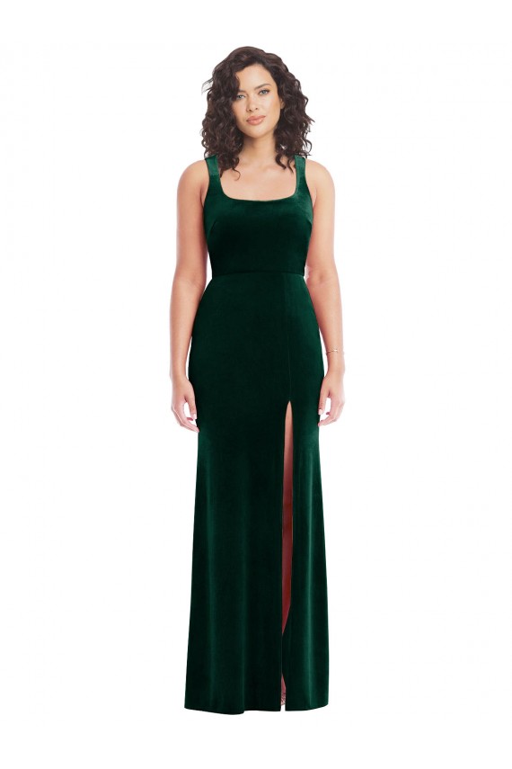 Shop Square Neck Long Velvet Maxi Bridesmaid Dress / Prom Dress Ottawa