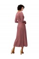 Shop Long Sleeve Velvet Faux Wrap Midi Length Bridesmaid Dress / Prom Dress Ottawa