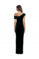 Shop Long Asymmetric Neckline Ruched Formal Velvet Bridesmaid Dress / Prom Dress Ottawa