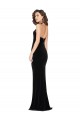 Shop Halter Neck Wide Straps Long Velvet Bridesmaid Dress / Prom Dress with Side Split Ottawa