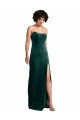 Shop Scooped Strapless Long Formal Velvet Bridesmaid Dress / Prom Dress with Daring Side Slit Ottawa